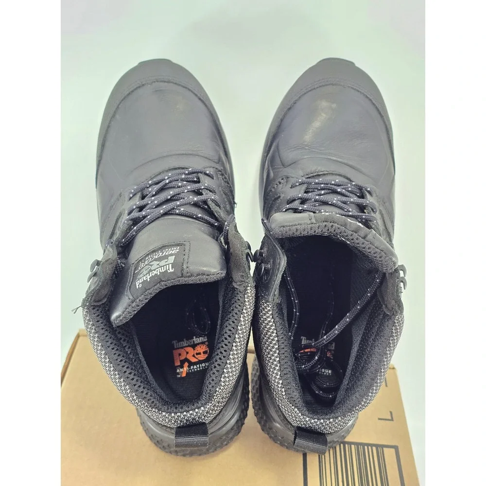 Timberland PRO Reaxion Composite Toe Work Boots Mens 9W Black Waterproof -Good